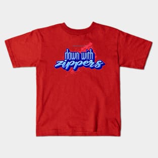 Puny! Down with Zippers in graphiti Street Art style Kids T-Shirt